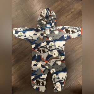 Patagonia Blue and Gray Polar Bear Kids Bunting